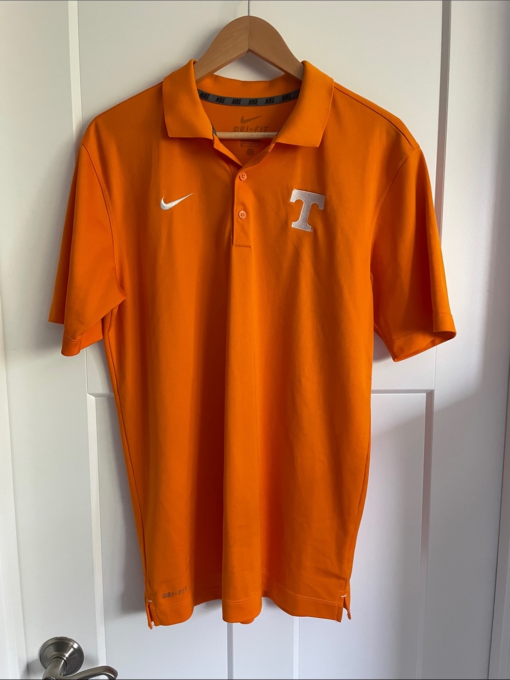 Nike Men’s Orange Polo with White Logos